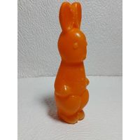 Ретро-игрушка "Оранжевый заяц"(пластмасса)-СССР,70-е годы