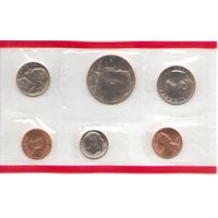 Годовой набор монет США 1985 г. двор D (1; 5; 10; 25; 50 центов + жетон) _UNC