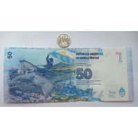 Werty71 Аргентина 50 песо 2015 UNC банкнота Мальвинские острова