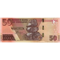 Зимбабве, 50 долларов, 2020 г., UNC