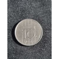 Нидерланды 10 центов 1983