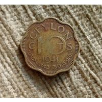 Werty71 Цейлон 10 центов 1944 Шри Ланка