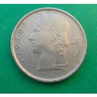 1 франк Бельгия 1975 г.в. Надпись на голландском - 'BELGIE'.