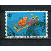 Британский Гонконг - 1996 - Китайский Новый год. Год Крысы 2,60$ - [Mi.759] - 1 марка. Гашеная.  (LOT AJ23)
