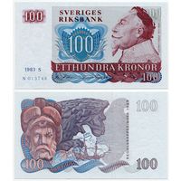 Швеция. 100 крон (образца 1983 года, P54c, XF)
