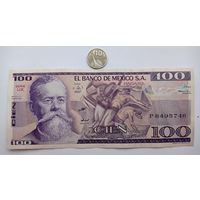 Werty71 Мексика 100 песо 1982 аUNC банкнота