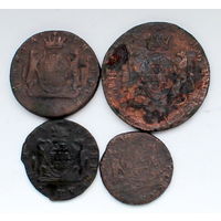 Лот (4 шт) Сибирская монеты