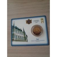 Монета Люксембург 2 евро 2018 175 лет со дня смерти Виллема I BU БЛИСТЕР