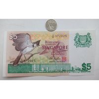 Werty71 Сингапур 5 долларов 1976 aUNC банкнота