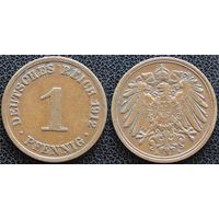 YS: Германия, Рейх, 1 пфенниг 1912A, KM# 10 (2)