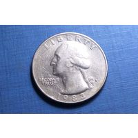 25 центов (квотер, 1/4 доллара) 1983 P. США.