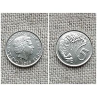 Каймановы острова 5 центов 1999/ фауна / креветка