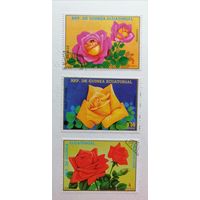 Экваториальная Гвинея 1979 / флора / розы / 3 марки из серии