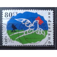 Нидерланды 1993 День марки: почтовый голубь и спутниковая антенна