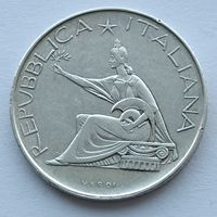 500 лир Италия 1961 года. 100 лет со дня объединения Италии. Серебро 835. Монета не чищена. 41