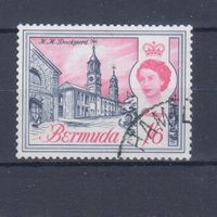 [1905] Британские колонии. Бермуды 1962. Елизавета II.Архитектура. Гашеная марка