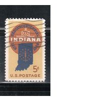 США-1966, (Мих.899) , гаш. , Штат Индиана(одиночка),