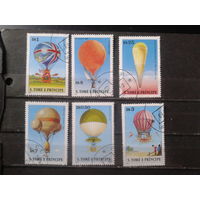 Сан-Томе и Принсипе 1979 200 лет авиации Воздушные шары Полная серия Михель-13,0 евро гаш