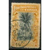 Свободное государство Конго - 1896 - Масличная пальма 15C - [Mi.22] - 1 марка. Гашеная.  (Лот 35EV)-T25P1