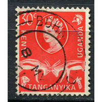Британские колонии - Кения, Уганда, Таганьика - 1960 - Газель Томсона 30С - [Mi.113] - 1 марка. Гашеная.  (Лот 59EW)-T25P3