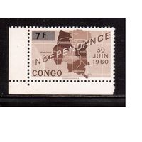 Конго-1964,(Мих.189)  **  , Независимость, Новый номинал