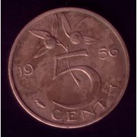 5 центов 1956 год Нидерланды