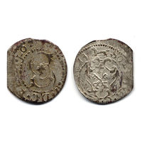 Шеляг 1613, Сигизмунд III Ваза, Рига. Вариант с полной датой '1613' на Рв., R1