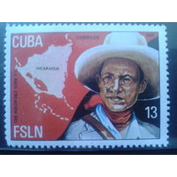 Куба 1981 Никарагуа, карта, нац. фронт одиночка