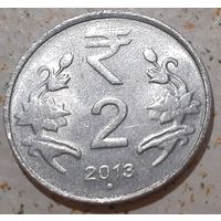 Индия 2 рупии, 2013 Ноида (10-3-8)
