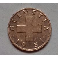 1 раппен, Швейцария 1951 г.