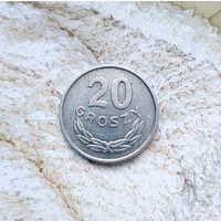 20 грошей 1966 года Польша. Народная Республика(1950-1990). Красивая монета! Единственная на аукционе!
