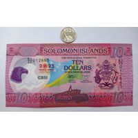 Werty71 Соломоновы острова 10 долларов 2023 UNC банкнота