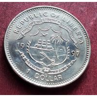 Либерия 1 доллар, 1997 Возвращение Гонконга Китаю