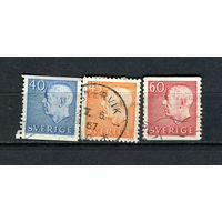 Швеция - 1964 - Король Густав VI Адольф - 3 марки. Гашеные.  (Лот 16DQ)