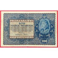 100 Марок Польских 1919 год * Польша * XF * EF