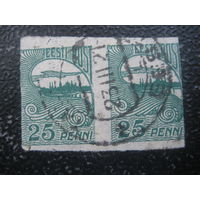 Эстония 1920 мих 15 пара марок виды Ревеля (Таллин)