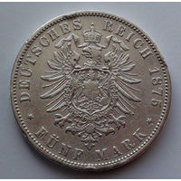 Пруссия 5 марок. 1875. А