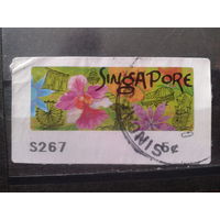 Сингапур 2012 Автоматная марка, цветы 5с Михель-1,5 евро гаш