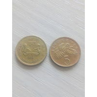 Сингапур 5 центов 1989г.