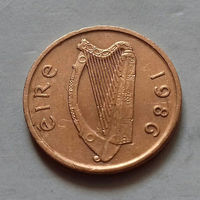 1 пенни, Ирландия 1986 г.