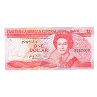 Восточные Карибы 1 доллар образца 1988 года. Тип Р 21d. Буква D (Доминика). Состояние UNC!