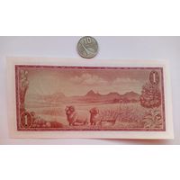 Werty71 Южная Африка ЮАР 1 ранд рэнд 1967 банкнота больший размер чем у 1973