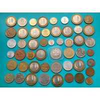 50 монет мира без повторов, среди них очень много юбилейки РФ. (4).