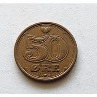 Дания 50 эре, 1990