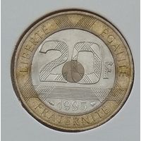 Франция 20 франков 1995 г. В холдере