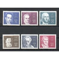 Деятели культуры ГДР 1970 год серия из 6 марок