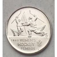 Канада 25 центов 2009 г. Победа женской сборной на олимпиаде Солт-Лейк-Сити в 2002 г