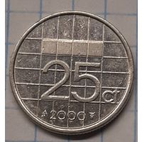 Нидерланды 25 центов 2000г.km204
