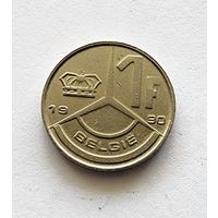 Бельгия 1 франк, 1990 Надпись на голландском - 'BELGIE'