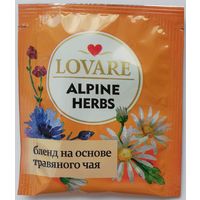 Чай Lovare Альпийский луг (зеленый, лимонная трава, цветы ромашки, шиповник, мята перечная, лепестки сафлора и василька) 1 пакетик